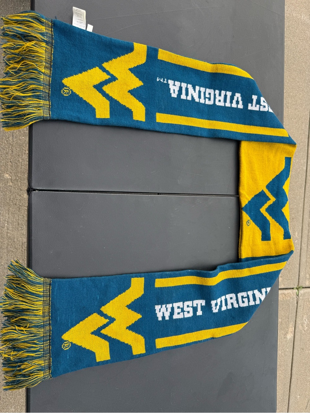 Forever Collectibles West Virginia Blue and Gold Knit Scarf